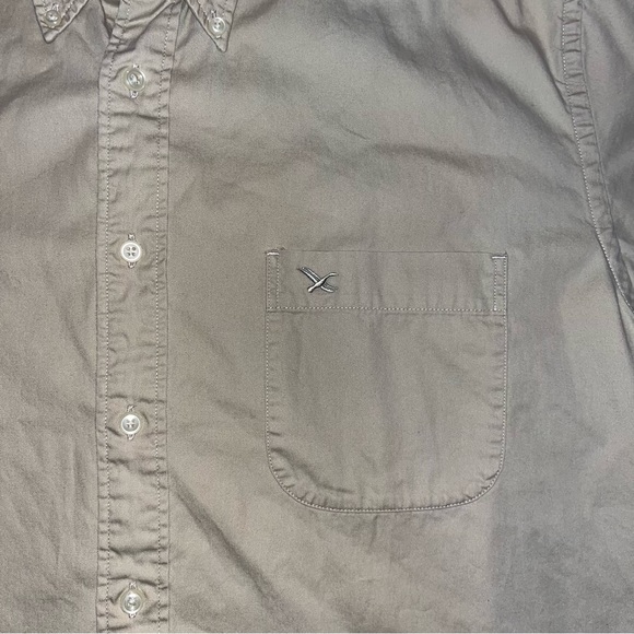 Eddie Bauer casual button up t shirt cream/pale yellow colored mens size L - Picture 5 of 10